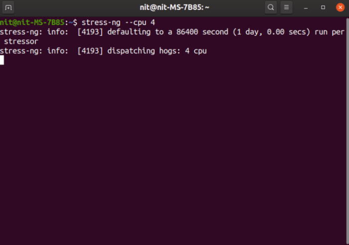Stress cpu test linux linuxconfig using tests perform command tui