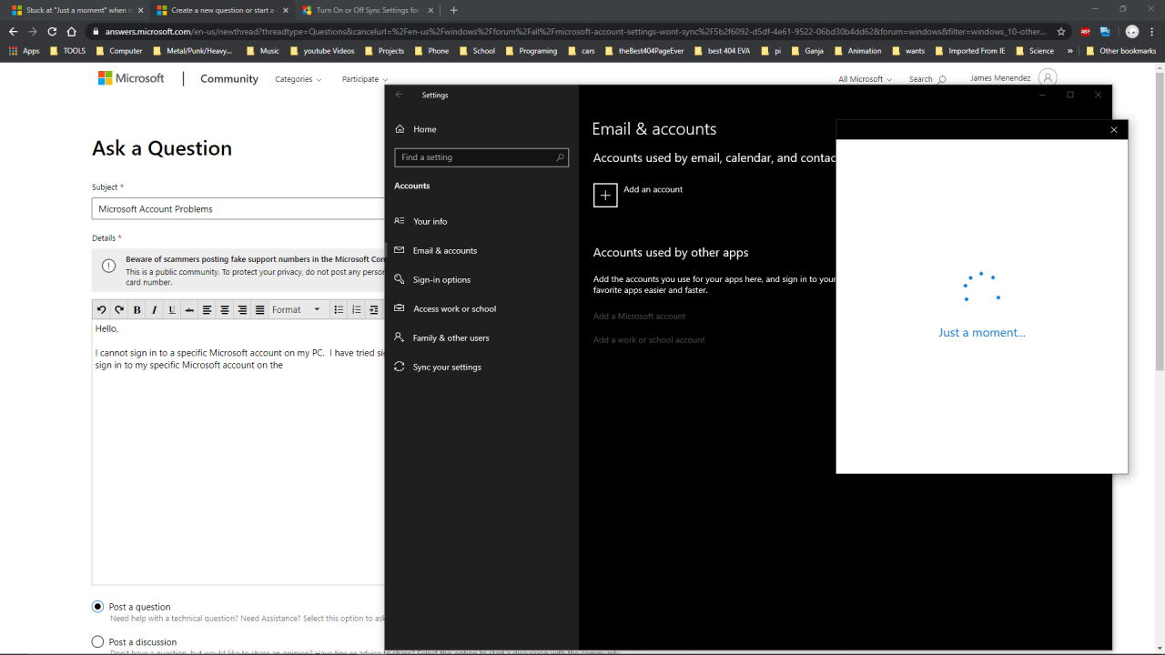 Insufficient Information: Please tell Microsoft about this problem The problem with microsoft