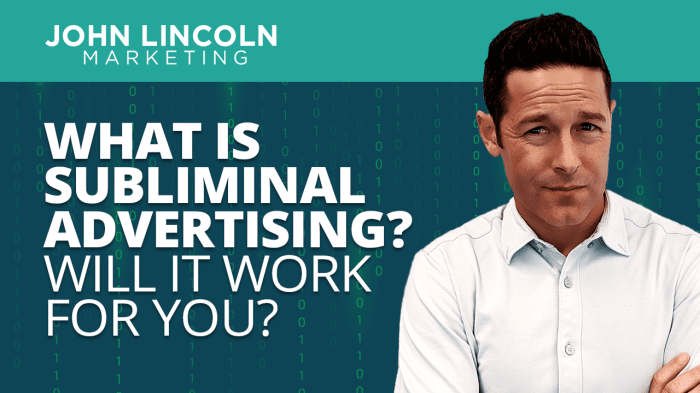 Is profiling a form of subliminal advertising