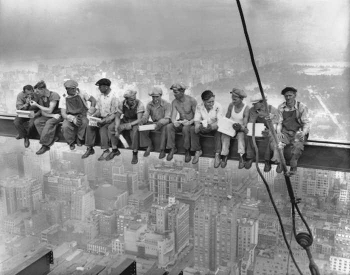 Getty corbis photography online artist sells consortium gates bill chinese via workers construction building lunch famous skyscraper ebbets charles rockefeller Getty images trumps gates corbis with acquisition