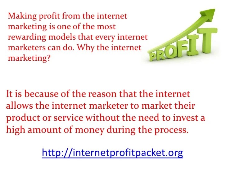 Profit internet packet slideshare