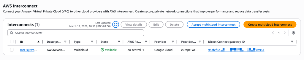 AWS Interconnect is now generally available, with a new option to simplify last-mile connectivity | Amazon Web Services
